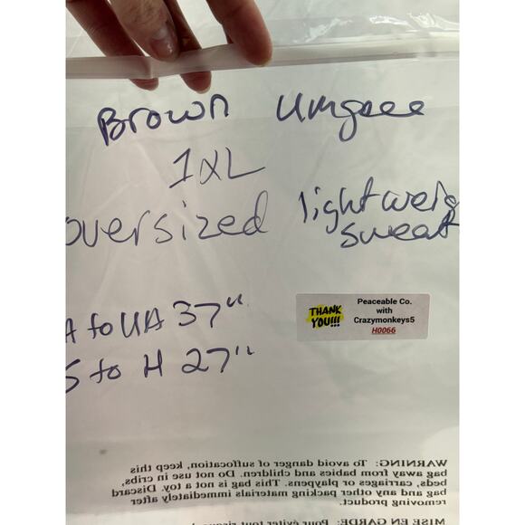 Umgee Brown women's  Oversized Cowl Neck Lightweight Sweater - 1XL - Picture 8 of 8